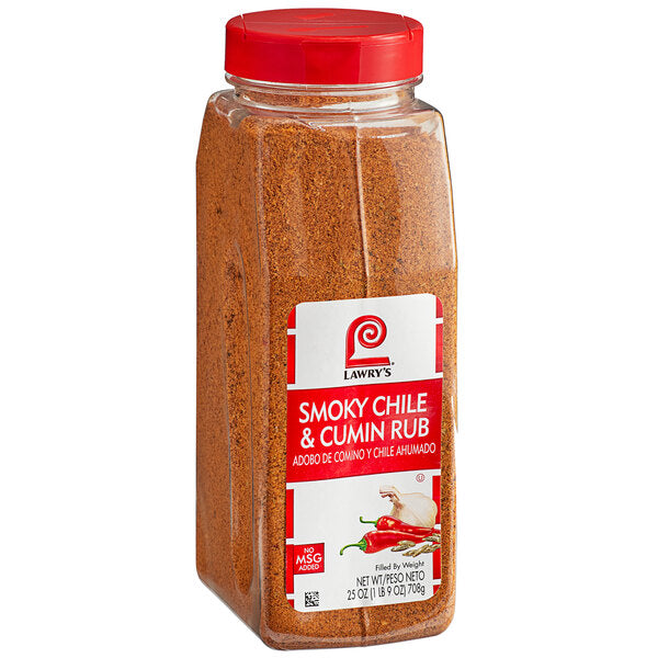 Lawry's Smoky Chile and Cumin Rub 25 oz. - 6/Case