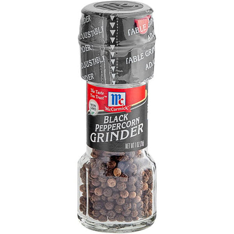 McCormick Black Peppercorn Grinder 1.24 oz. - 36/Case