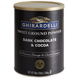 Ghirardelli 3-5% Fat Sweet Ground Dark Chocolate & Cocoa Powder 3 lb. - 6/Case