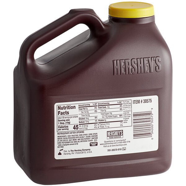 HERSHEY'S Special Dark Chocolate Syrup Jug 8 lb. - 4/Case