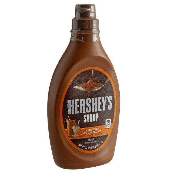 HERSHEY'S Caramel Syrup 21.09 fl. oz. (22 oz.) - 12/Case