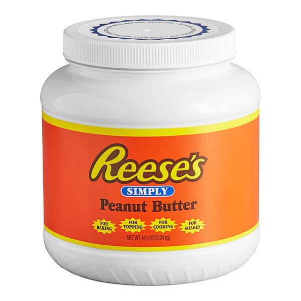 REESE'S All-Natural Peanut Butter Sauce Jar 4.5 lb. - 6/Case