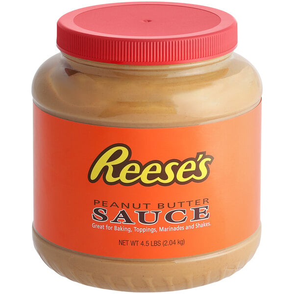 REESE'S Peanut Butter Sauce Jar 4.5 lb. - 6/Case