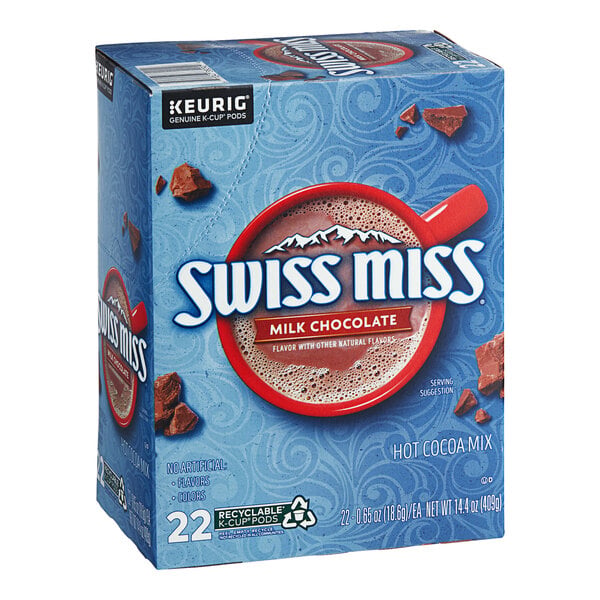 Swiss Miss Milk Chocolate Hot Cocoa Single Serve Keurig® K-Cup® Pods - 88/Case