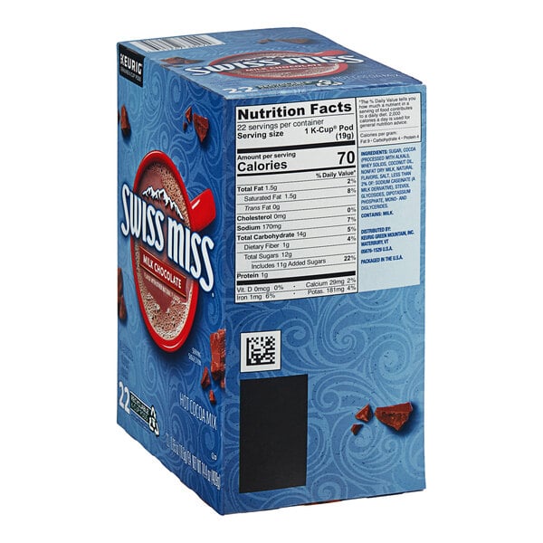 Swiss Miss Milk Chocolate Hot Cocoa Single Serve Keurig® K-Cup® Pods - 88/Case