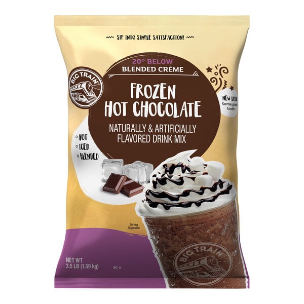 Big Train 20 Below Frozen Hot Chocolate Mix 3.5 lb. - 5/Case