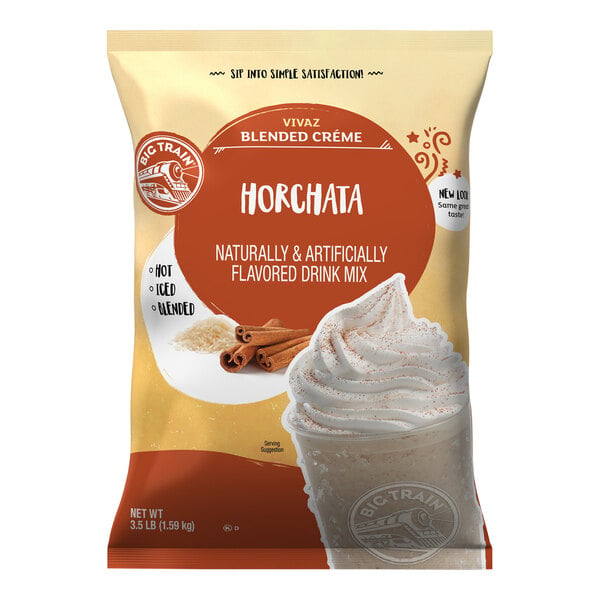 Big Train 3.5 lb. Vivaz Horchata Mexican Inspired Blended Creme Frappe Mix - 5/Case