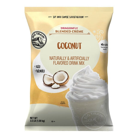 Big Train 3.5 lb. Dragonfly Coconut Blended Creme Frappe Mix - 5/Case