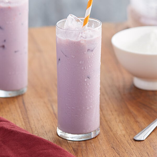 Big Train 3.5 lb. Dragonfly Taro Blended Creme Frappe Mix - 5/Case
