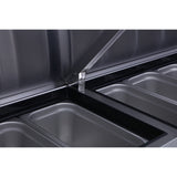 Atosa MPF8201GR Side Mount Refrigerated Pizza Prep Table 44"W X 33.1"D X 44"H with Self-Closing Solid Door