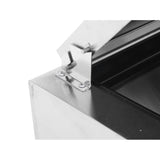 Atosa MPF8201GR Side Mount Refrigerated Pizza Prep Table 44"W X 33.1"D X 44"H with Self-Closing Solid Door