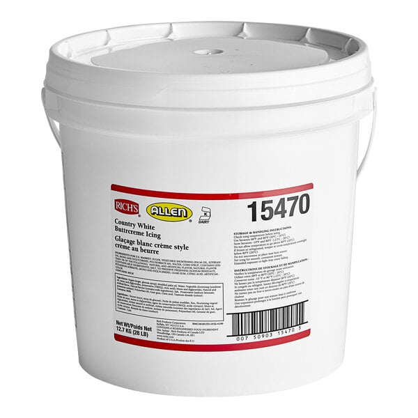 Rich's Country White Buttrcreme Icing - 28 lb. Pail