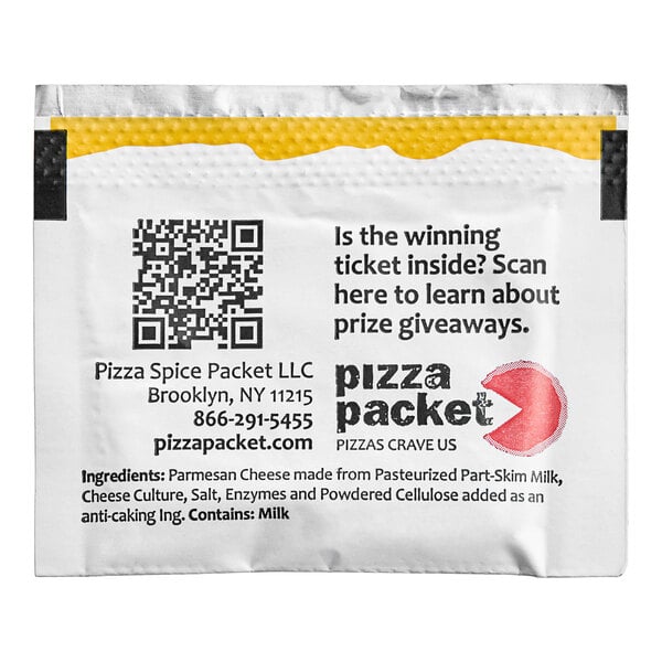 Pizza Packet Parmesan Cheese Packet 0.1 oz. - 200/Case