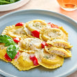 Seviroli Shrimp and Roasted Garlic Hexagon Ravioli 2.25 lb. - 2/Case