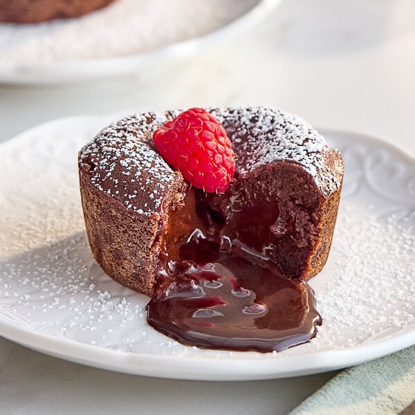 White Toque Lava Cake with Valrhona® Chocolate 3.2 oz. - 24/Case