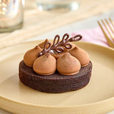 White Toque Gluten-Free Chocolate Caramel Tartlet 3.5 oz. - 20/Case