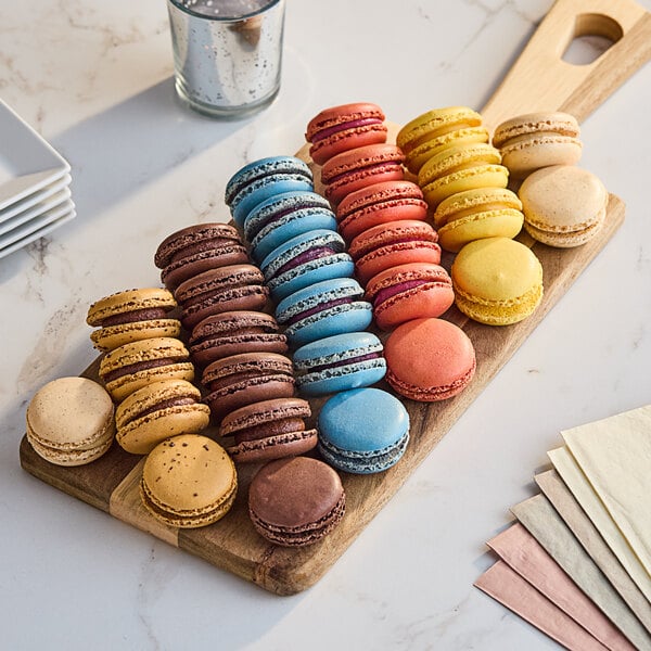 White Toque American Edition Assorted Macarons - 96/Case