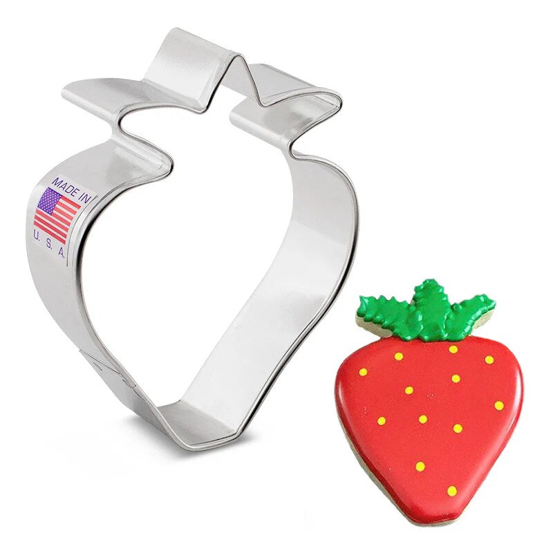 Ann Clark Strawberry fruit Cookie Cutter 3 1/4"