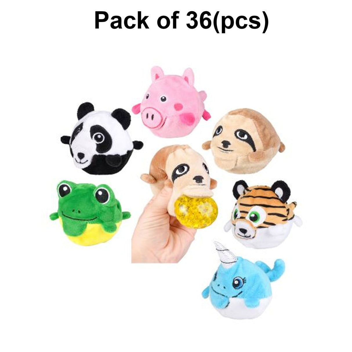 Animal Plush Bead Ball Assorted