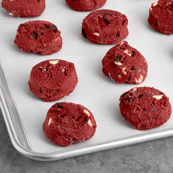 David's Cookies Classic Red Velvet Cookie Dough 1.5 oz. - 216/Case