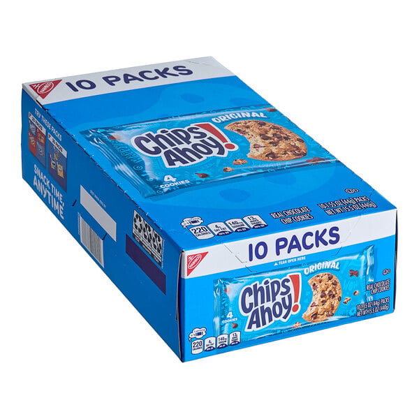 Nabisco Chips Ahoy! Chocolate Chip Cookie Snack Packs 1.55 oz. - 40/Case