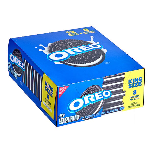 Nabisco Oreo King Size Cookie Snack Pack 8-Count (3.22 oz.) - 24/Case