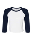 BELLA + CANVAS® Women's Micro Rib Three-Quarter Raglan Baby Tee