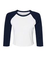 BELLA + CANVAS® Women's Micro Rib Three-Quarter Raglan Baby Tee