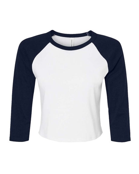 BELLA + CANVAS® Women's Micro Rib Three-Quarter Raglan Baby Tee