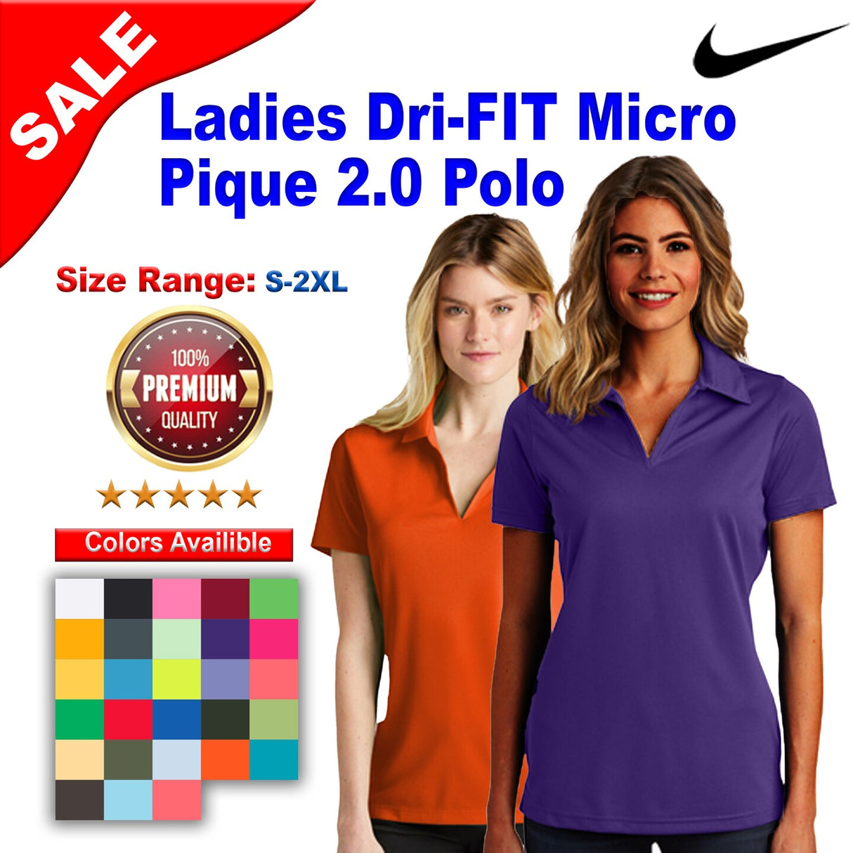 Nike® Ladies Dri-FIT Micro Pique 2.0 Polo