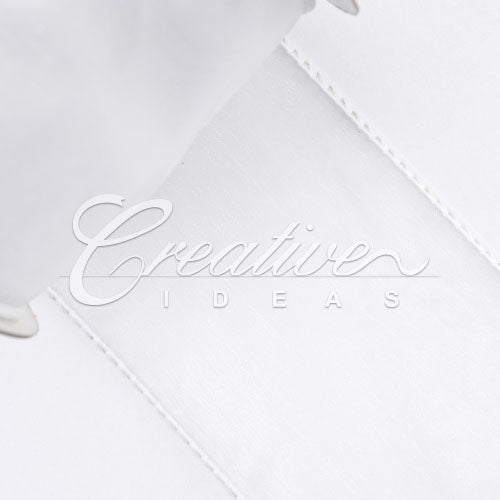 2 1/2" Wired Organza Ribbon - 10 Yards (White)