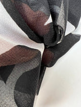 Polyester Chiffon Printed Black White