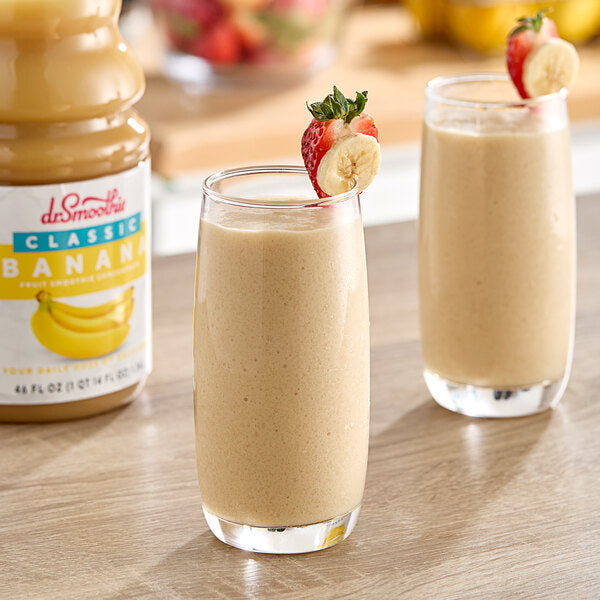 Dr. Smoothie Classic Banana Fruit Smoothie Mix 46 fl. oz. - 6/Case