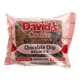 David's Cookies Individually Wrapped Chocolate Chip Brownie 4 oz. - 48/Case