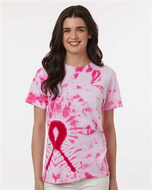 Awareness Ribbon Tie-Dyed T-Shirt