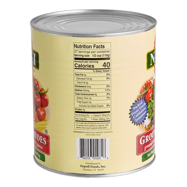 Napoli #10 Can All Purpose Ground Tomatoes - 6/Case