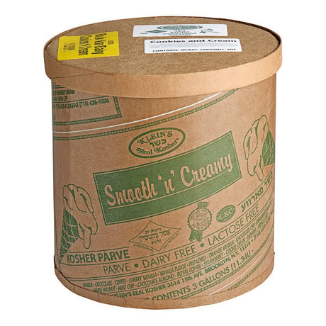 Klein's Real Kosher Vegan Cookies 'N Cream Ice Cream 3 Gallon