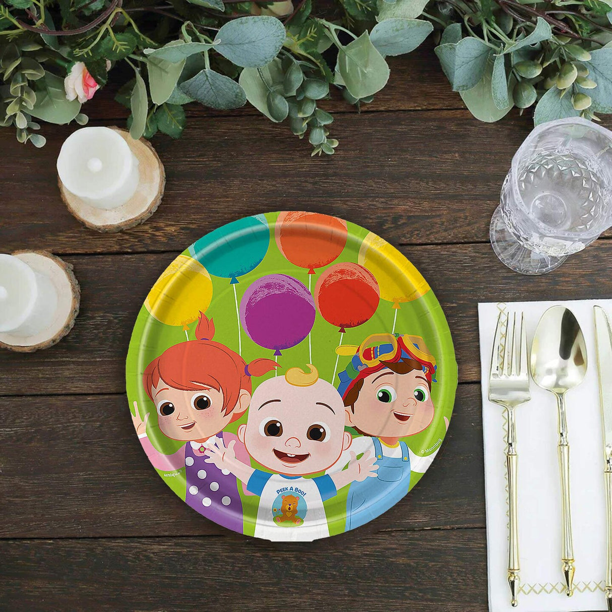 8 Count CoComelon Paper Dessert Plates 7" Colorful Kids Birthday Supplies & Celebrations