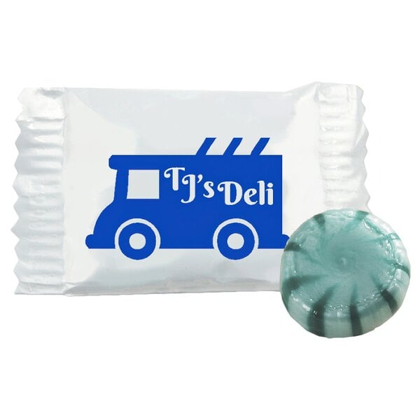 Customizable Spearmint Starlites with Clear Wrapper - 1,000/Case