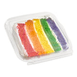 David's Cookies Rainbow Cake Slice 7 oz. - 24/Case