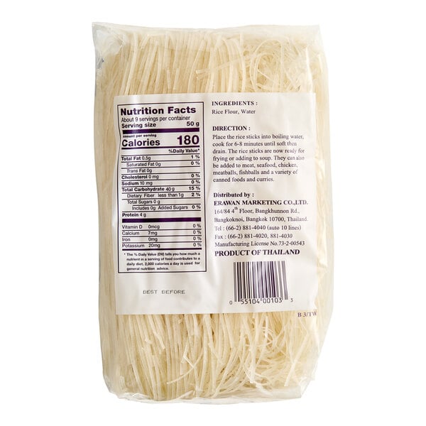 Erawan Small Thai Rice Stick Noodles 1 lb. - 30/Case