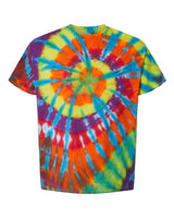 Rainbow Cut-Spiral Tie-Dyed T-Shirt