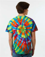 Rainbow Cut-Spiral Tie-Dyed T-Shirt