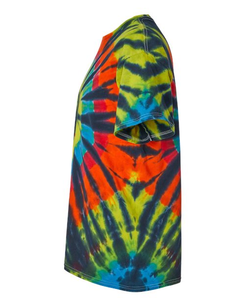 Rainbow Cut-Spiral Tie-Dyed T-Shirt