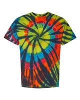 Rainbow Cut-Spiral Tie-Dyed T-Shirt