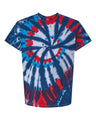 Multi-Color Cut-Spiral Tie-Dyed T-Shirt