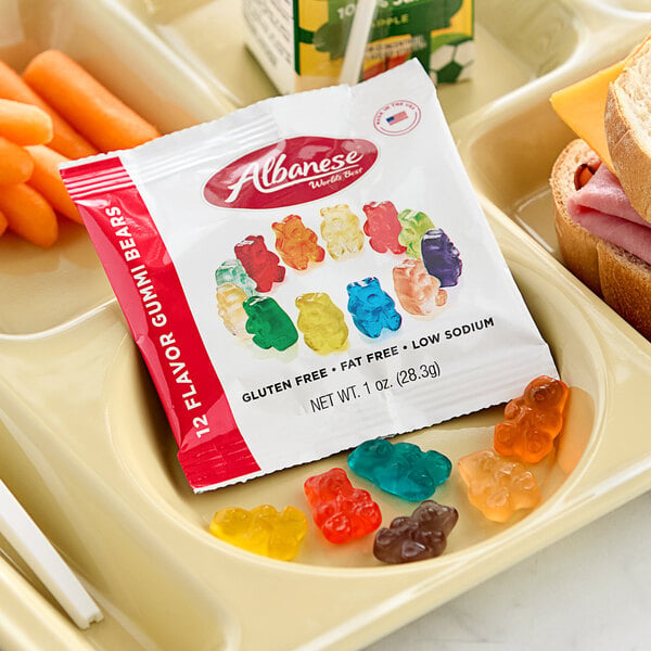 Albanese 12-Flavor Gummi Bears 1 oz. - 200/Case