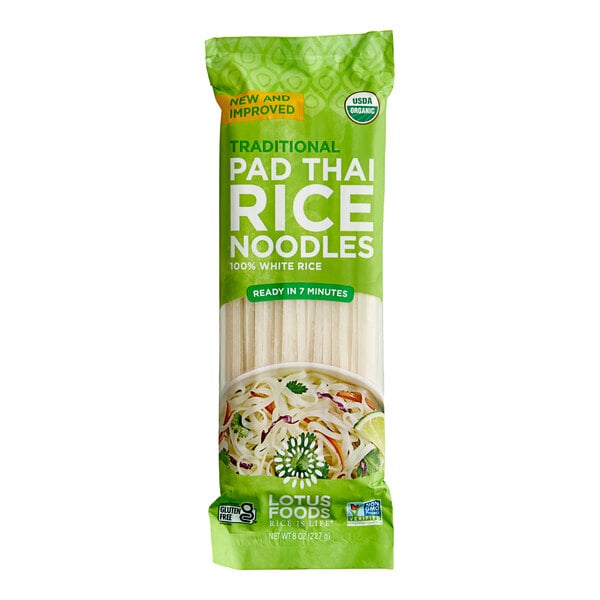 Lotus Foods Organic Traditional Pad Thai Rice Noodles 8 oz. - 8/Case