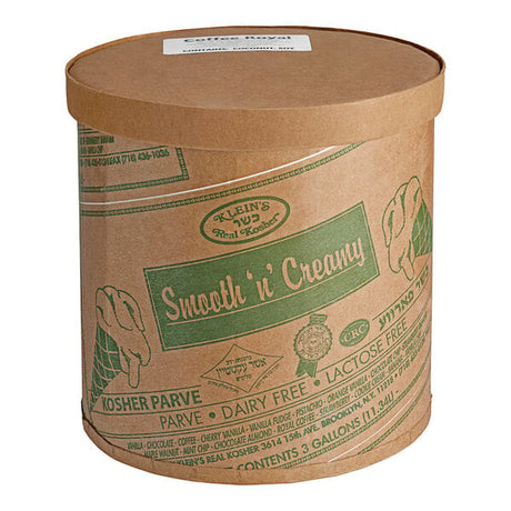 Klein's Real Kosher Vegan Coffee Royal Ice Cream 3 Gallon