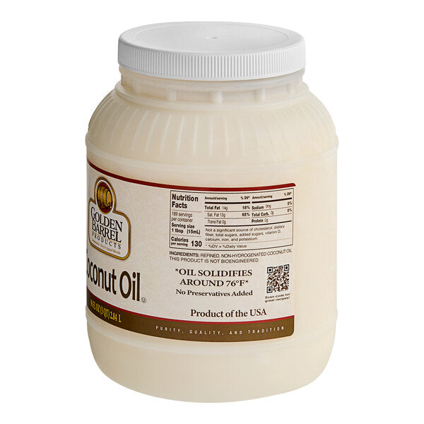 Golden Barrel 96 fl. oz. (6 lb.) Coconut Oil - 6/Case